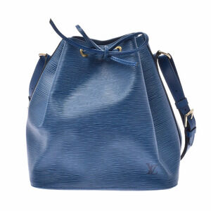 LOUIS VUITTON Epi Noe Blue Leather Shoulder Bag